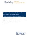 Cover page of Calculating and Forecasting Induced Vehicle-Miles of Travel Resulting from Highway Projects: Findings and Recommendations from an Expert Panel