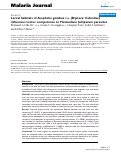 Cover page: Larval habitats of Anopheles gambiae s.s. (Diptera: Culicidae) influences vector competence to Plasmodium falciparum parasites