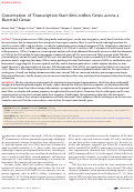 Cover page: Conservation of Transcription Start Sites within Genes across a Bacterial Genus