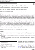 Cover page: Longitudinal Associations Between Parental SES and Adolescent Health-Related Quality of Life Using Growth Curve Modeling