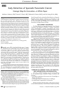 Cover page: Early Detection of Sporadic Pancreatic Cancer