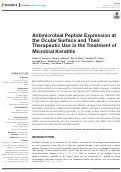 Cover page: Antimicrobial Peptide Expression at the Ocular Surface and Their Therapeutic Use in the Treatment of Microbial Keratitis