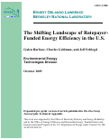 Cover page: The Shifting Landscape of Ratepayer-Funded Energy Efficiency in the U.S.