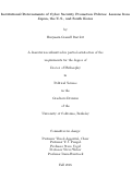 Cover page: Institutional Determinants of Cyber Security Promotion Policies: Lessons from Japan, the U.S., and South Korea