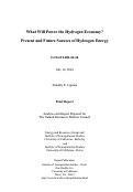 Cover page: What Will Power the Hydrogen Economy? Present and Future Sources of Hydrogen Energy