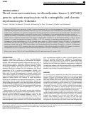 Cover page: Novel recurrent mutations in ethanolamine kinase 1 (ETNK1) gene in systemic mastocytosis with eosinophilia and chronic myelomonocytic leukemia.