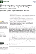 Cover page: Impact of a School-Based Gardening, Cooking, Nutrition Intervention on Diet Intake and Quality: The TX Sprouts Randomized Controlled Trial.