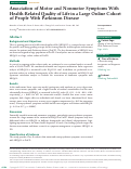 Cover page: Association of Motor and Nonmotor Symptoms With Health-Related Quality of Life in a Large Online Cohort of People With Parkinson Disease.