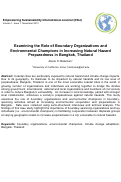 Cover page: Examining the Role of Boundary Organizations and Environmental Champions in Increasing Natural Hazard Preparedness in Bangkok, Thailand