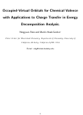 Cover page: Occupied-Virtual Orbitals for Chemical Valence with Applications to Charge Transfer in Energy Decomposition Analysis