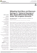 Cover page: Mitigating Heat Wave and Exposure Damage to “Cabernet Sauvignon” Wine Grape With Partial Shading Under Two Irrigation Amounts