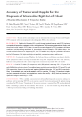 Cover page: Accuracy of Transcranial Doppler for the Diagnosis of Intracardiac Right-to-Left Shunt A Bivariate Meta-Analysis of Prospective Studies