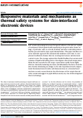 Cover page: Responsive materials and mechanisms as thermal safety systems for skin-interfaced electronic devices.