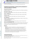 Cover page: Population-based biomarker screening and the development of severe preeclampsia in California.