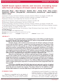 Cover page: EpCAM based capture detects and recovers circulating tumor cells from all subtypes of breast cancer except claudin-low