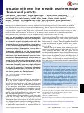 Cover page: Speciation with gene flow in equids despite extensive chromosomal plasticity.