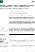 Cover page: Prospective Evaluation of a Topical Botanical Skin Care Regimen on Mild to Moderate Facial and Truncal Acne and Mood