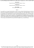 Cover page: Are Facial Expressions Predictors for the Sense of Agency in a Dot Control Task?