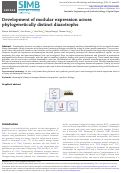 Cover page: Development of modular expression across phylogenetically distinct diazotrophs.