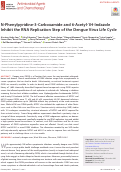 Cover page: N-Phenylpyridine-3-Carboxamide and 6-Acetyl-1H-Indazole Inhibit the RNA Replication Step of the Dengue Virus Life Cycle.