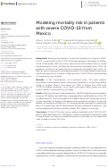 Cover page: Modeling mortality risk in patients with severe COVID-19 from Mexico.