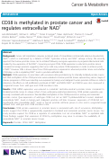 Cover page: CD38 is methylated in prostate cancer and regulates extracellular NAD+
