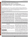 Cover page: Empagliflozin Protects against Pulmonary Ischemia/Reperfusion Injury via an ERK1/2-Dependent Mechanism