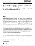 Cover page: What Is the Effect of High-dose Radiation on Bone in Patients With Sacral Chordoma? A CT Study