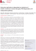 Cover page: Astrovirus replication is dependent on induction of double-membrane vesicles through a PI3K-dependent, LC3-independent pathway