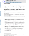 Cover page: Seroprevalence of Human Papillomavirus (HPV) Type 6, 11, 16, 18, by Anatomic Site of HPV Infection, in Women Aged 16-64 Years living in the Metropolitan Area of San Juan, Puerto Rico.