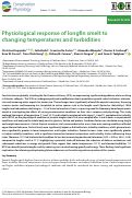 Cover page: Physiological response of longfin smelt to changing temperatures and turbidities.