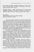 Cover page: The Foreign Teaching Assistant's Manual by Patricia Byrd, Janet C. Constantinides, and Martha C. Pennington and Teaching Matters: Skills and Strategies for International Teaching Assistants by Teresa Pica, Gregory A Barnes, and Alexis G. Finger