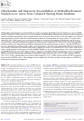 Cover page: Chlorhexidine and Mupirocin Susceptibilities of Methicillin-Resistant Staphylococcus aureus from Colonized Nursing Home Residents