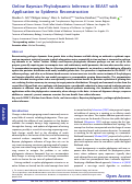 Cover page: Online Bayesian phylodynamic inference in BEAST with application to epidemic reconstruction