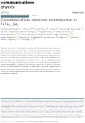 Cover page: Correlation-driven electronic reconstruction in FeTe1−xSex