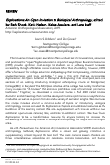 Cover page: Review of Explorations: An Open Invitation to Biological Anthropology, edited by Beth Shook, Katie Nelson, Kelsie Aguilera, and Lara Braff