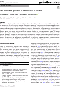 Cover page: The population genomics of adaptive loss of function