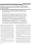 Cover page: Inhalation Injury is Associated with Endotheliopathy and Abnormal Fibrinolytic Phenotypes in Burn Patients: A Cohort Study