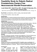 Cover page: Feasibility study for robotic radical prostatectomy cautery-free neurovascular bundle preservation