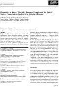 Cover page: Disparities in Injury Mortality Between Uganda and the United States: Comparative Analysis of a Neglected Disease