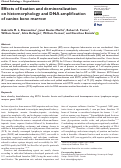 Cover page: Effects of fixation and demineralization on histomorphology and DNA amplification of canine bone marrow.