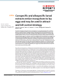 Cover page: Conspecific and allospecific larval extracts entice mosquitoes to lay eggs and may be used in attract-and-kill control strategy