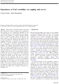 Cover page: Dependence of NAO variability on coupling with sea ice