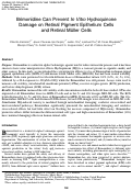 Cover page: Brimonidine Can Prevent In Vitro Hydroquinone Damage on Retinal Pigment Epithelium Cells and Retinal Müller Cells.