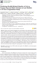 Cover page: Predicting Health-Related Quality of Life in Trauma-Exposed Male Veterans in Late Midlife: A 20 Year Longitudinal Study