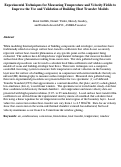 Cover page: Experimental techniques for measuring temperature and velocity fields 
to improve the use and validation of building heat transfer models