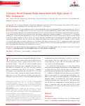 Cover page: Coronary Heart Disease Risks Associated with High Levels of HDL Cholesterol