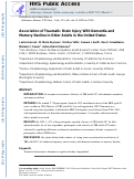 Cover page: Association of traumatic brain injury with dementia and memory decline in older adults in the United States