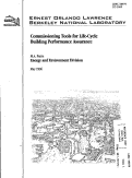 Cover page: Commissioning Tools for Life-cycle Building Performance Assurance