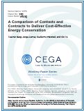 Cover page of A Comparison of Contests and Contracts to Deliver Cost-Effective Energy Conservation